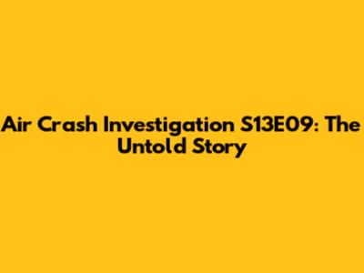 Air Crash Investigation S13E09: The Untold Story