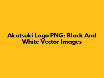 Akatsuki Logo PNG: Black And White Vector Images