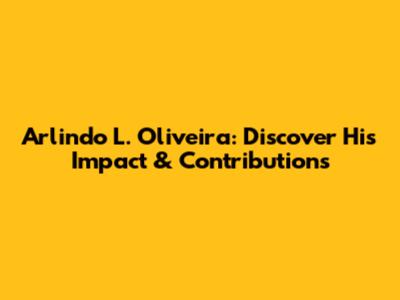 Arlindo L. Oliveira: Discover His Impact & Contributions