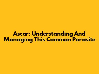 Ascar: Understanding And Managing This Common Parasite