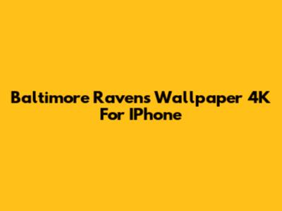 Baltimore Ravens Wallpaper 4K For IPhone