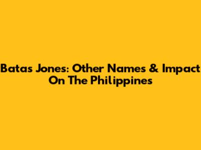 Batas Jones: Other Names & Impact On The Philippines