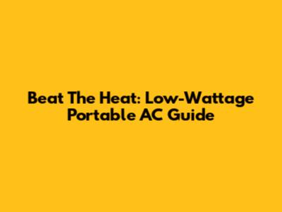 Beat The Heat: Low-Wattage Portable AC Guide