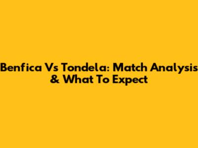 Benfica Vs Tondela: Match Analysis & What To Expect