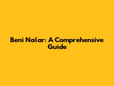Beni Nalar: A Comprehensive Guide