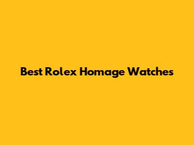 Best Rolex Homage Watches