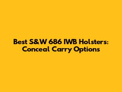 Best S&W 686 IWB Holsters: Conceal Carry Options
