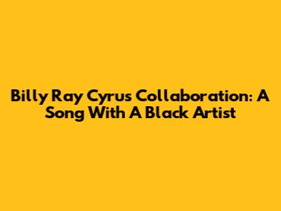 Billy Ray Cyrus Collaboration: A Song With A Black Artist