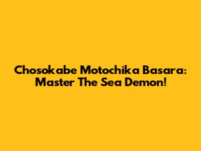 Chosokabe Motochika Basara: Master The Sea Demon!