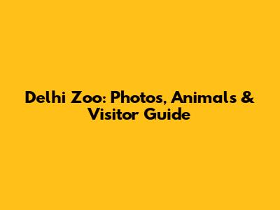 Delhi Zoo: Photos, Animals & Visitor Guide