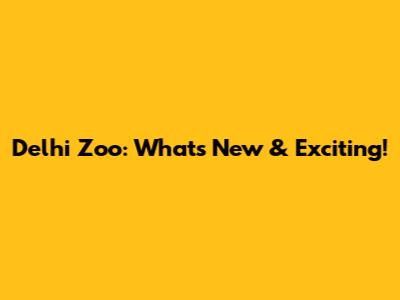 Delhi Zoo: What's New & Exciting!