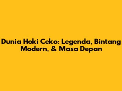 Dunia Hoki Ceko: Legenda, Bintang Modern, & Masa Depan