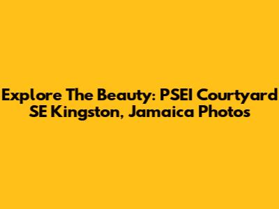 Explore The Beauty: PSEI Courtyard SE Kingston, Jamaica Photos