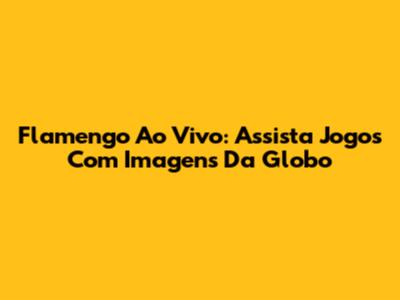 Flamengo Ao Vivo: Assista Jogos Com Imagens Da Globo