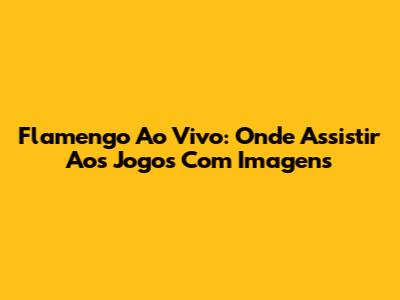 Flamengo Ao Vivo: Onde Assistir Aos Jogos Com Imagens