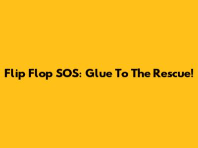 Flip Flop SOS: Glue To The Rescue!