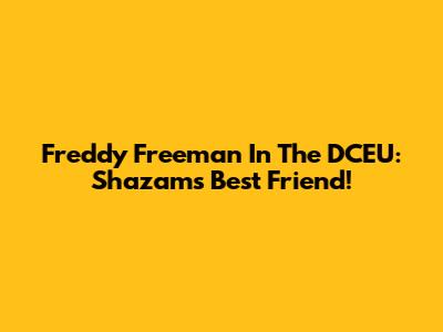 Freddy Freeman In The DCEU: Shazam's Best Friend!