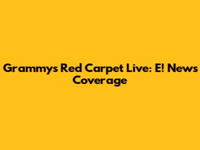 Grammys Red Carpet Live: E! News Coverage