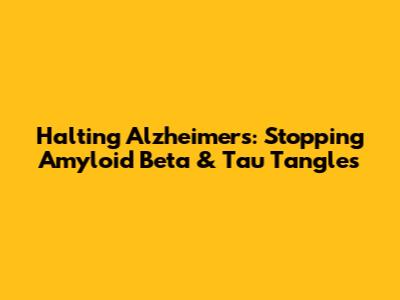 Halting Alzheimer's: Stopping Amyloid Beta & Tau Tangles