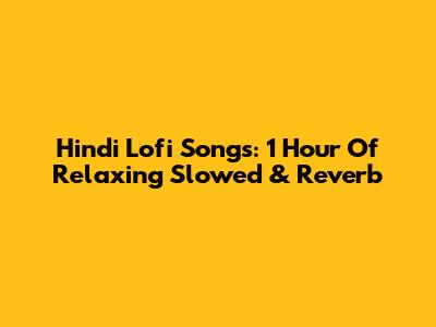 Hindi Lofi Songs: 1 Hour Of Relaxing Slowed & Reverb