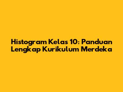 Histogram Kelas 10: Panduan Lengkap Kurikulum Merdeka