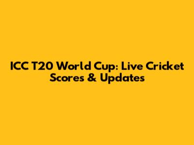 ICC T20 World Cup: Live Cricket Scores & Updates