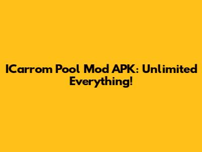 ICarrom Pool Mod APK: Unlimited Everything!