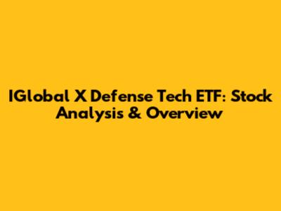 IGlobal X Defense Tech ETF: Stock Analysis & Overview