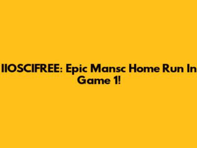 IIOSCIFREE: Epic Mansc Home Run In Game 1!