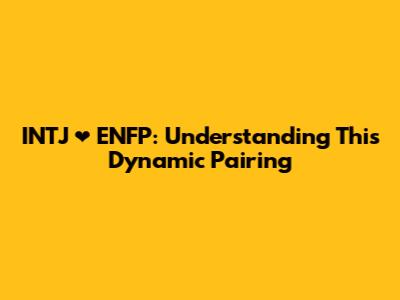 INTJ ❤️ ENFP: Understanding This Dynamic Pairing