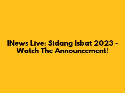 INews Live: Sidang Isbat 2023 - Watch The Announcement!