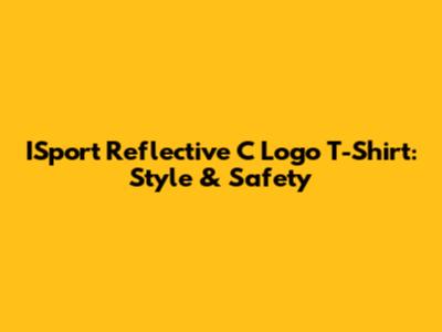 ISport Reflective C Logo T-Shirt: Style & Safety