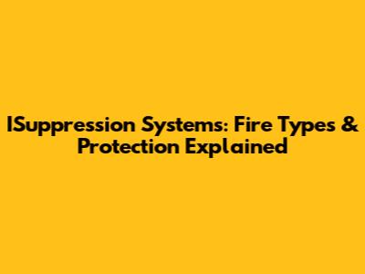 ISuppression Systems: Fire Types & Protection Explained