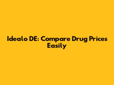 Idealo DE: Compare Drug Prices Easily