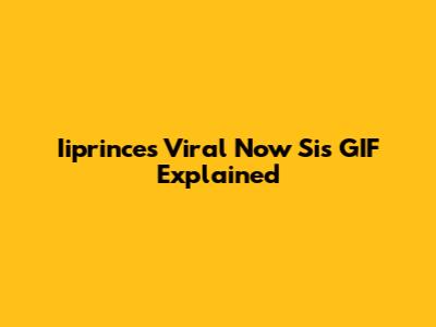 Iiprince's Viral 'Now Sis' GIF Explained