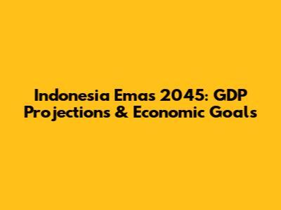 Indonesia Emas 2045: GDP Projections & Economic Goals