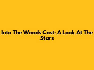 Into The Woods Cast: A Look At The Stars