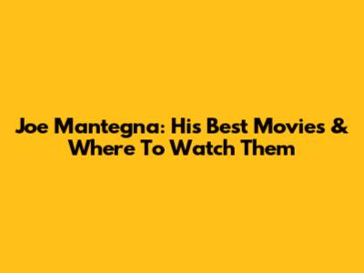 Joe Mantegna: His Best Movies & Where To Watch Them