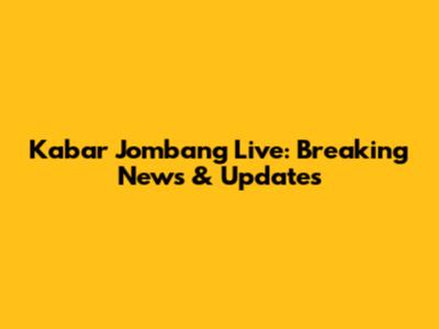 Kabar Jombang Live: Breaking News & Updates
