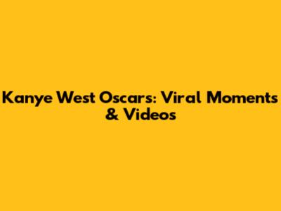 Kanye West Oscars: Viral Moments & Videos