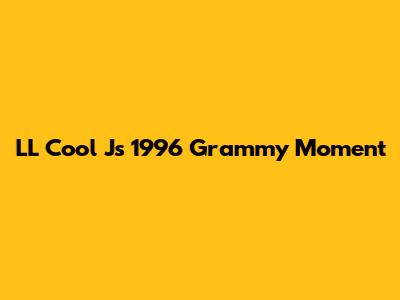 LL Cool J's 1996 Grammy Moment