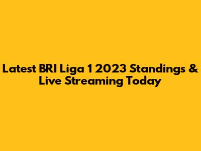 Latest BRI Liga 1 2023 Standings & Live Streaming Today