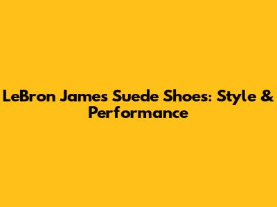 LeBron James Suede Shoes: Style & Performance