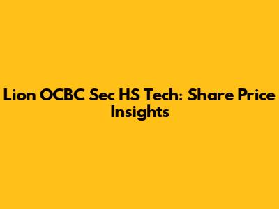 Lion OCBC Sec HS Tech: Share Price Insights