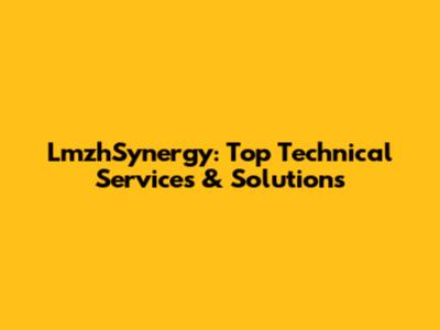 LmzhSynergy: Top Technical Services & Solutions