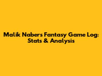 Malik Nabers Fantasy Game Log: Stats & Analysis