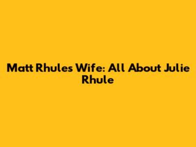 Matt Rhule's Wife: All About Julie Rhule