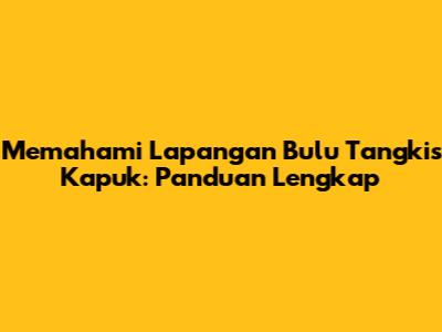 Memahami Lapangan Bulu Tangkis Kapuk: Panduan Lengkap