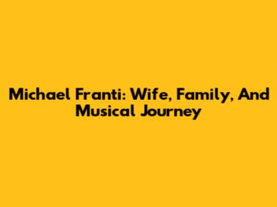 Michael Franti: Wife, Family, And Musical Journey
