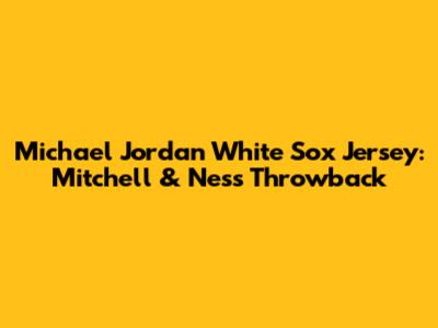 Michael Jordan White Sox Jersey: Mitchell & Ness Throwback